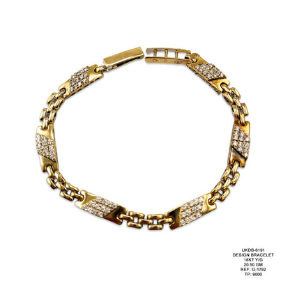 18KT Yellow Gold Designer Bracelet 20.50GM – Heavy Luxury Gold Bracelet