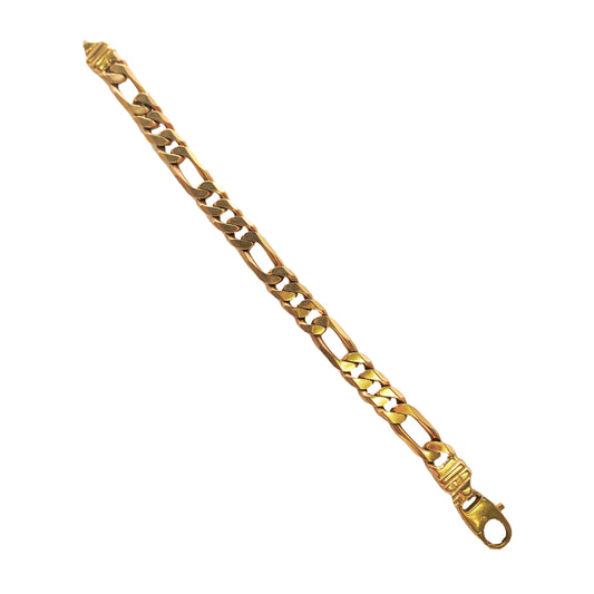 Figaro Bracelet in 9KT Yellow Gold | Luxury Gold Figaro Bracelet 37.69 GM