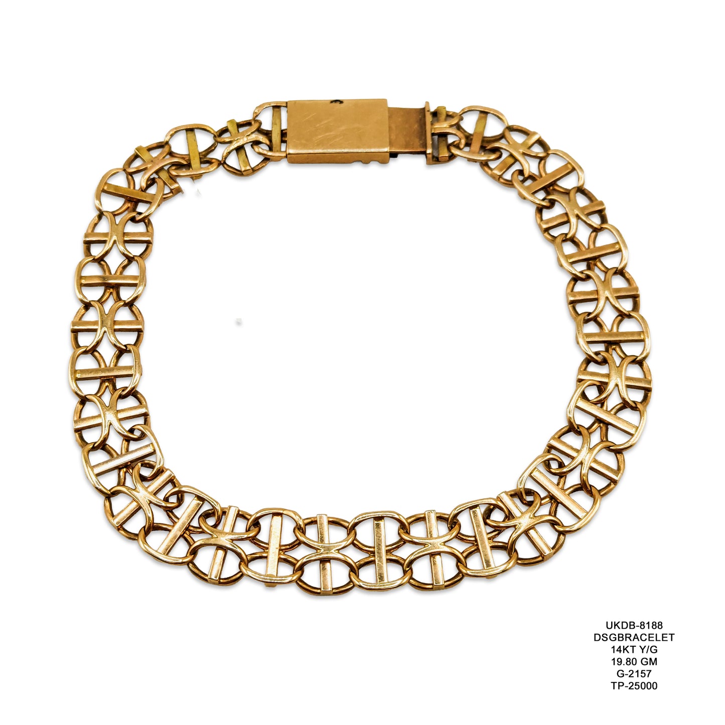 14KT Yellow Gold Designer Bracelet 19.80GM – Heavy Luxury Gold Bracelet