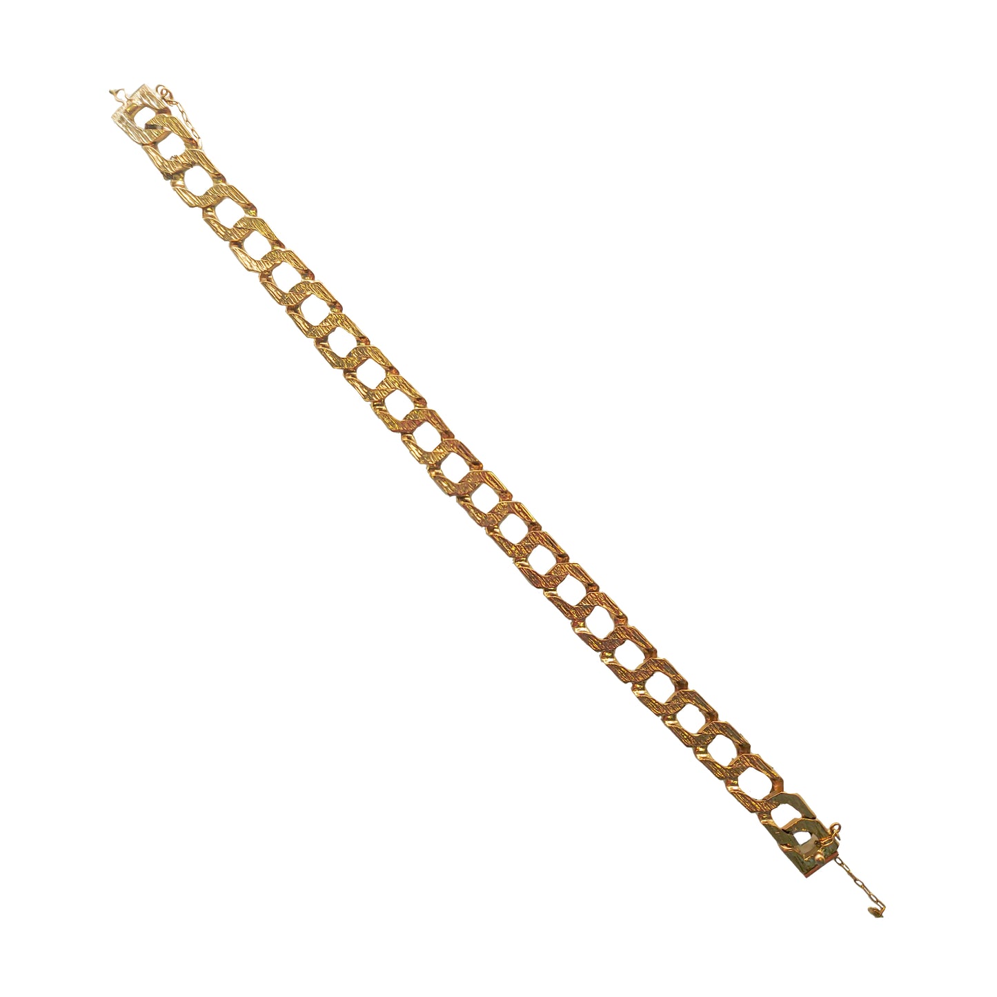 Pattern Curb Bracelet in 9KT Yellow Gold | Elegant Gold Bracelet 18.59 GM