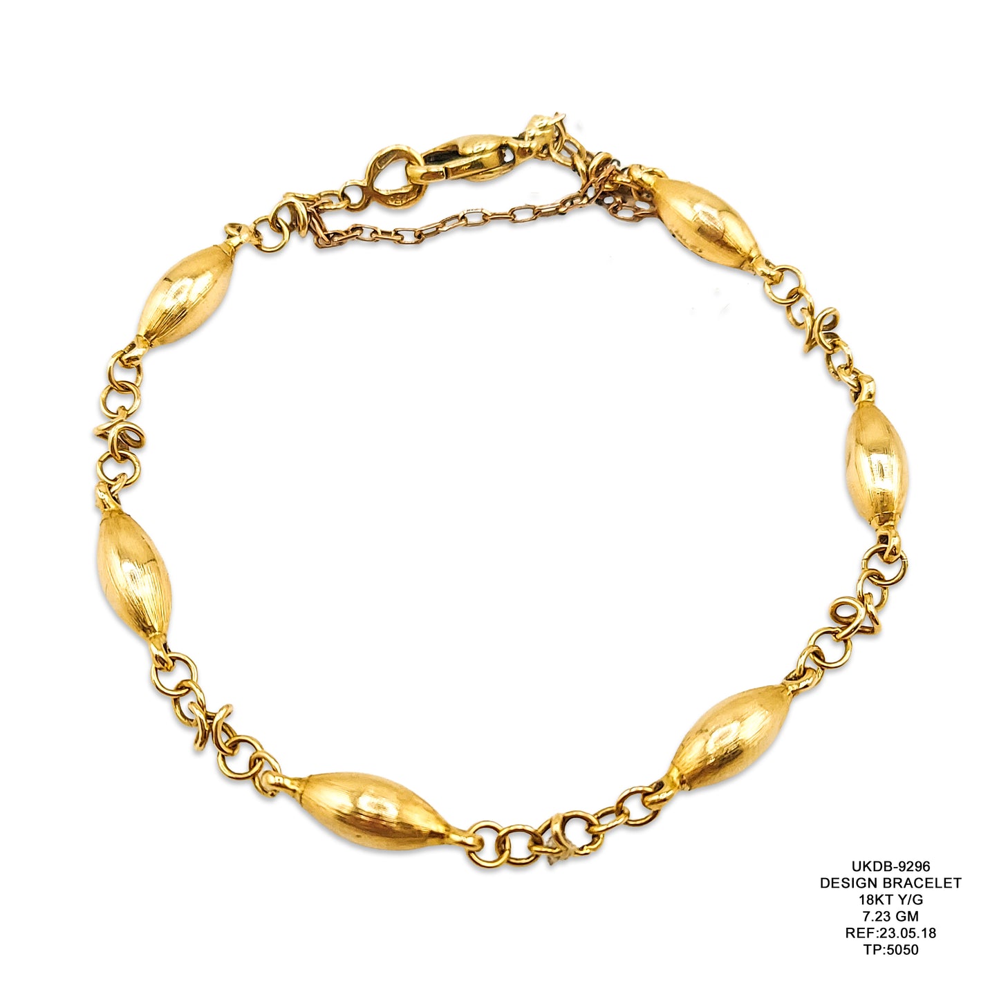 18KT Yellow Gold Designer Bracelet 7.23GM – Elegant Luxury Gold Bracelet
