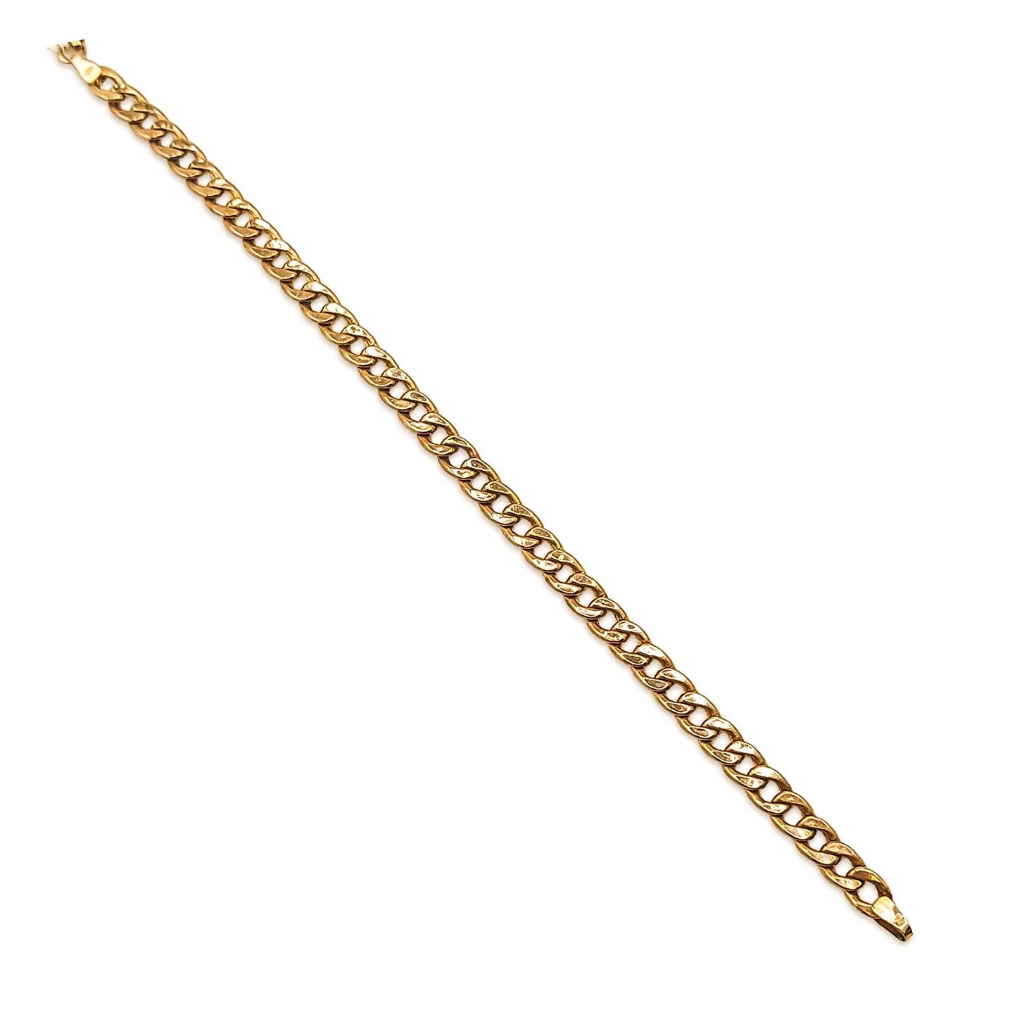 9KT Yellow Gold Curb Bracelet 4.51GM – Classic Lightweight Gold Link Bracelet