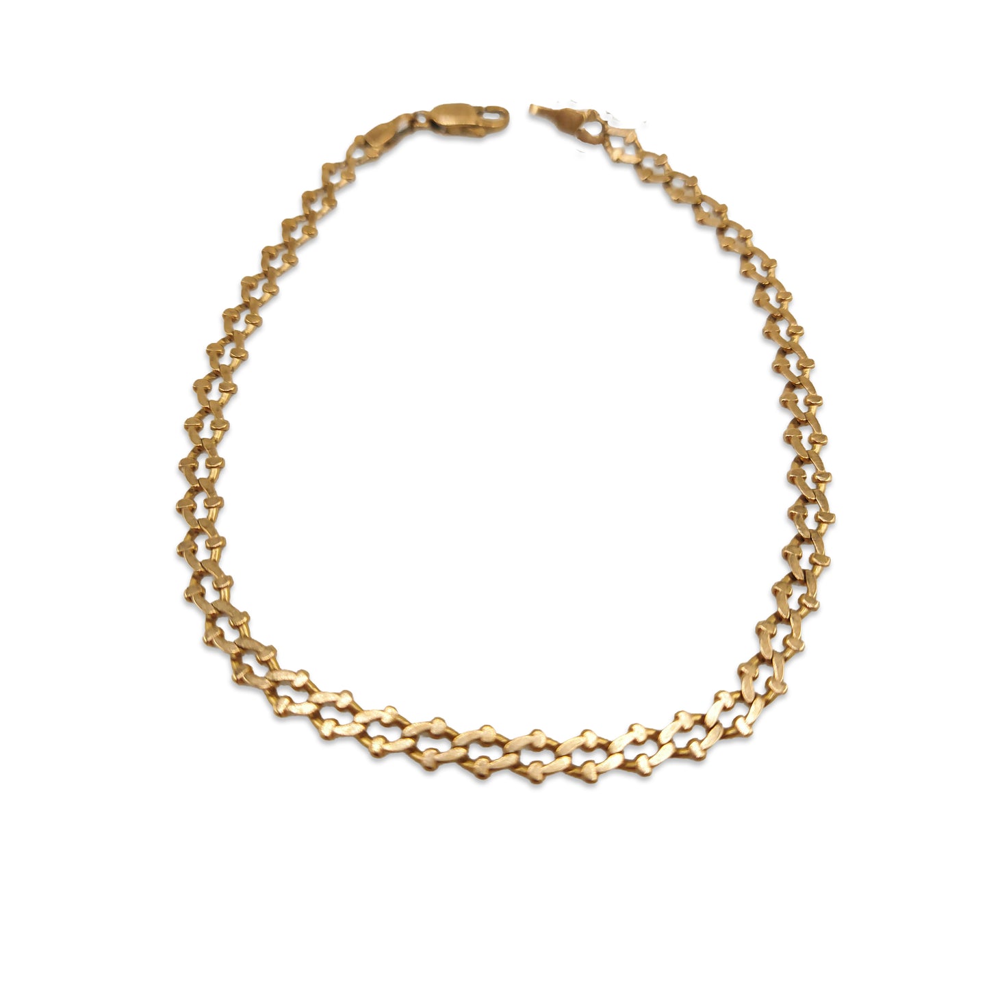 9KT Yellow Gold Fancy Curb Bracelet 3.70GM – Elegant Designer Gold Link Bracelet