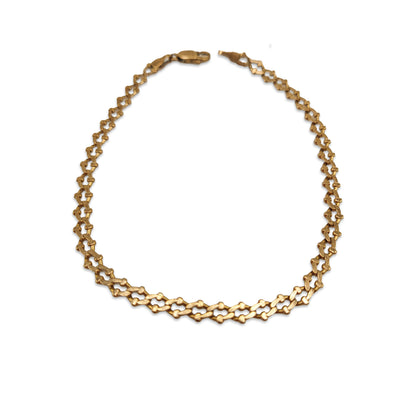 9KT Yellow Gold Fancy Curb Bracelet 3.70GM – Elegant Designer Gold Link Bracelet