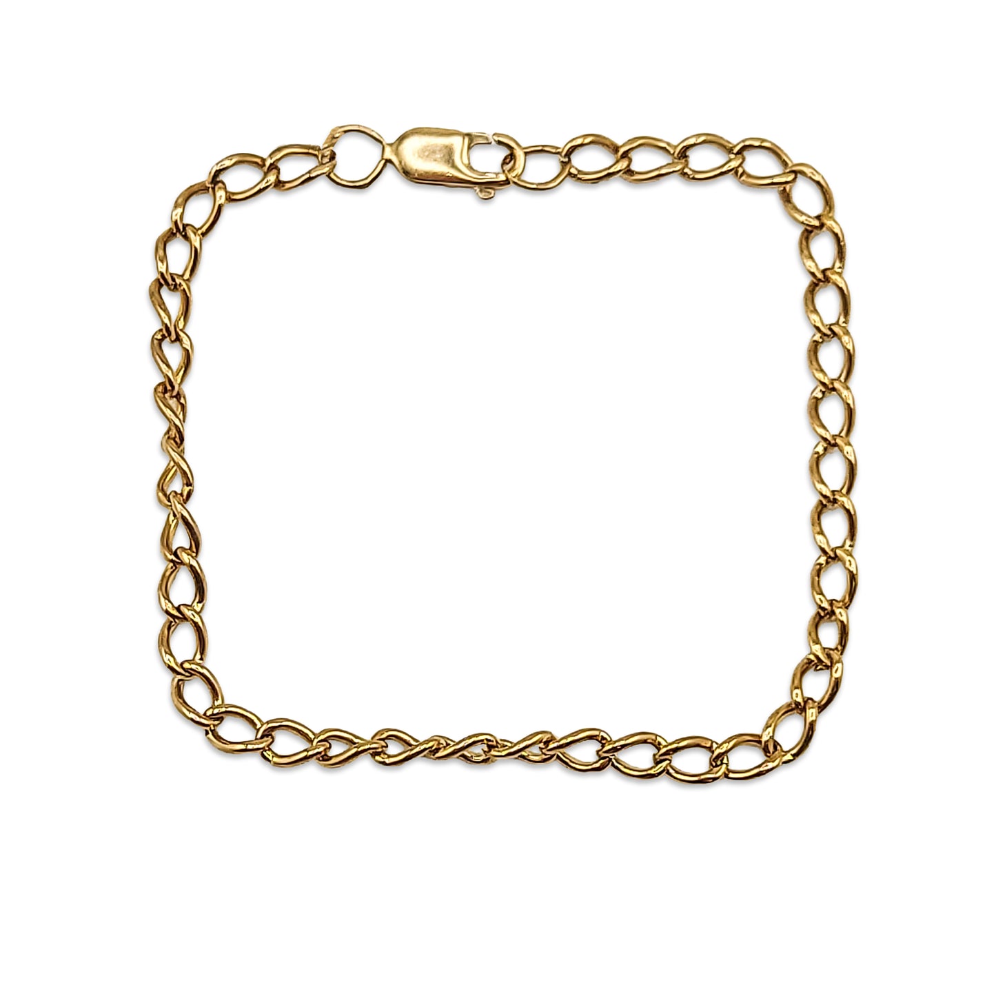 9KT Yellow Gold Curb Bracelet 7.65GM – Classic Elegant Gold Link Bracelet