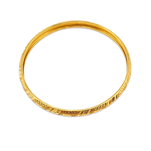22KT Yellow Gold Bangle 16.94GM – Premium Pure Gold Bracelet