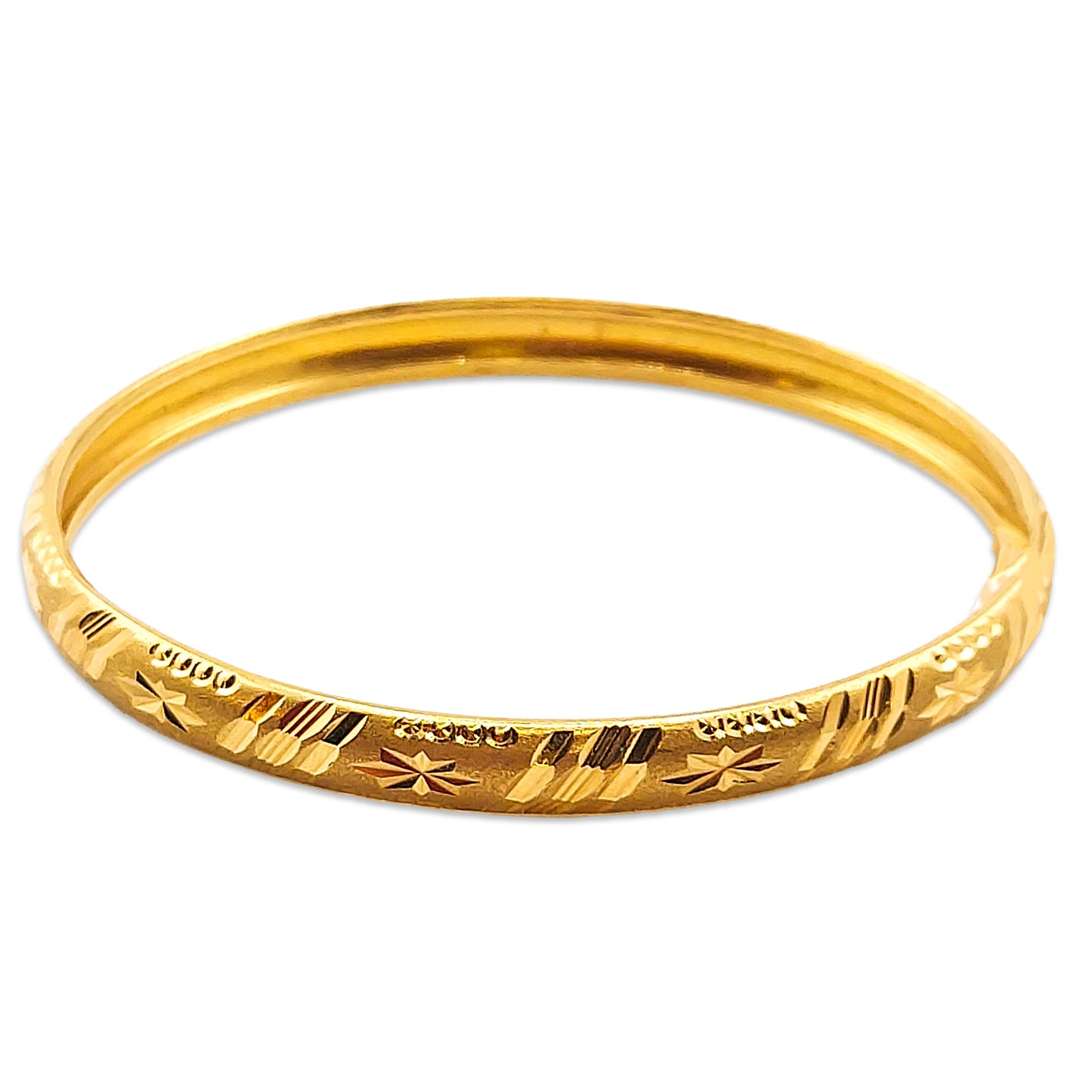22KT Yellow Gold Bangle 16.94GM – Premium Pure Gold Bracelet