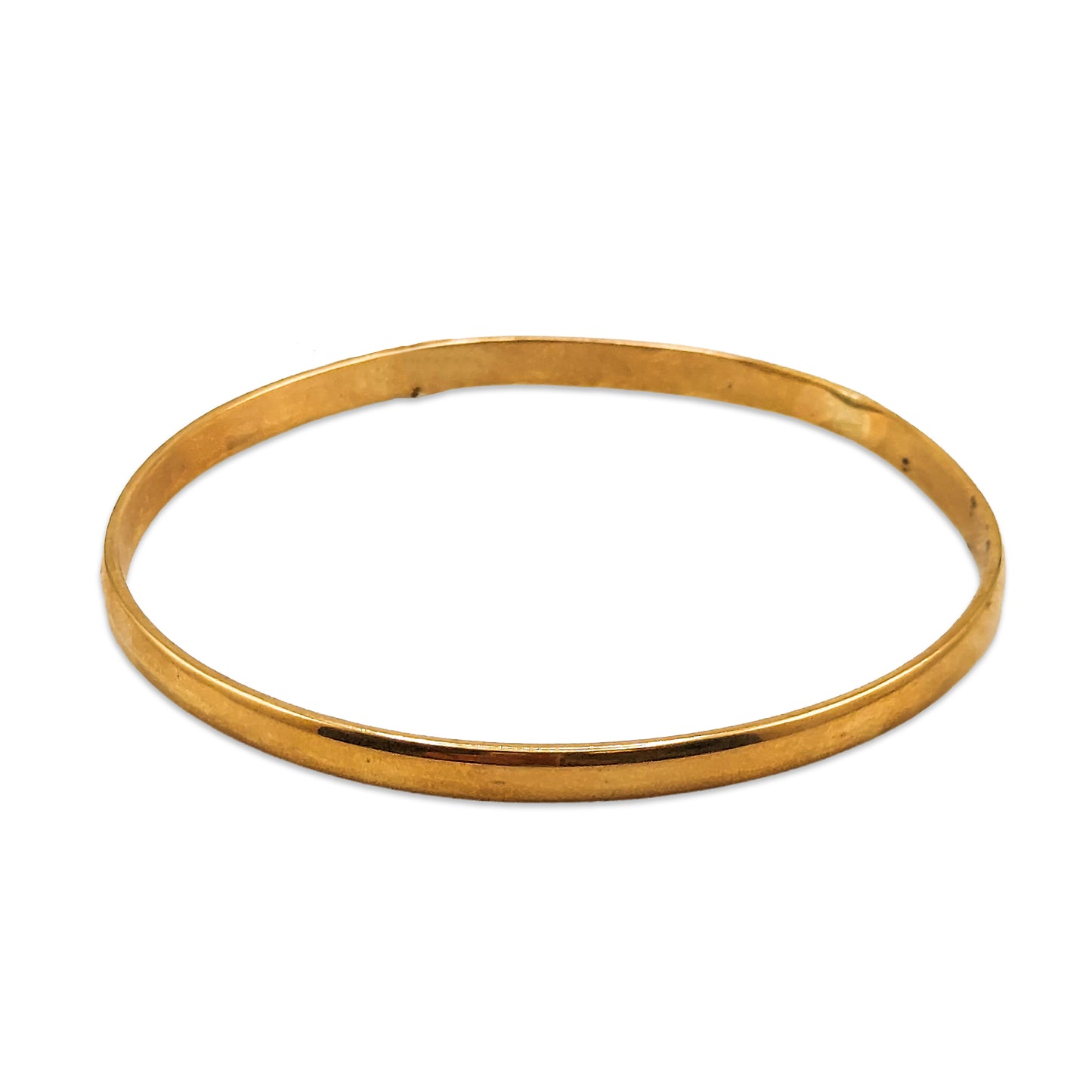9KT Yellow Gold Plain Bangle 21.31GM – Classic Heavy Gold Bracelet