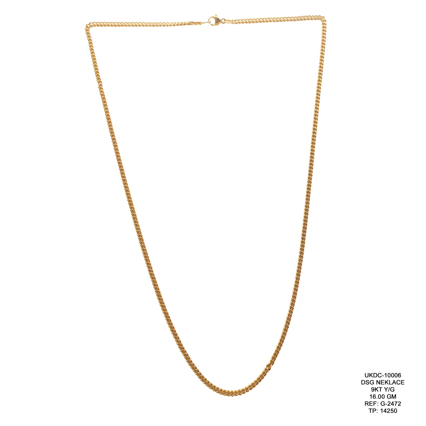 9KT Yellow Gold Designer Necklace 16.00GM – Elegant Luxury Gold Necklace