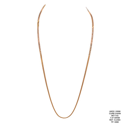 9KT Yellow Gold Curb Chain 7.57GM – Elegant Everyday Gold Chain