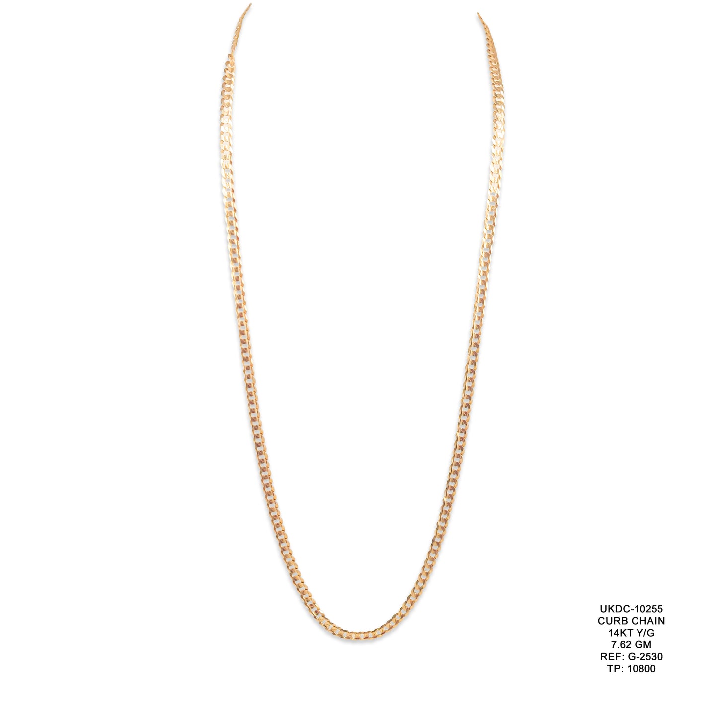 14KT Yellow Gold Curb Chain 7.62GM – Classic Luxury Gold Chain Necklace