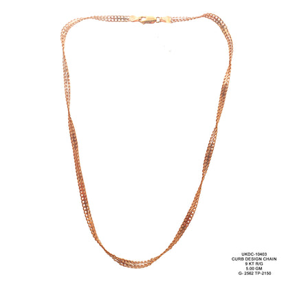 9KT Yellow Gold Curb Chain 5.00GM – Lightweight Classic Gold Chain
