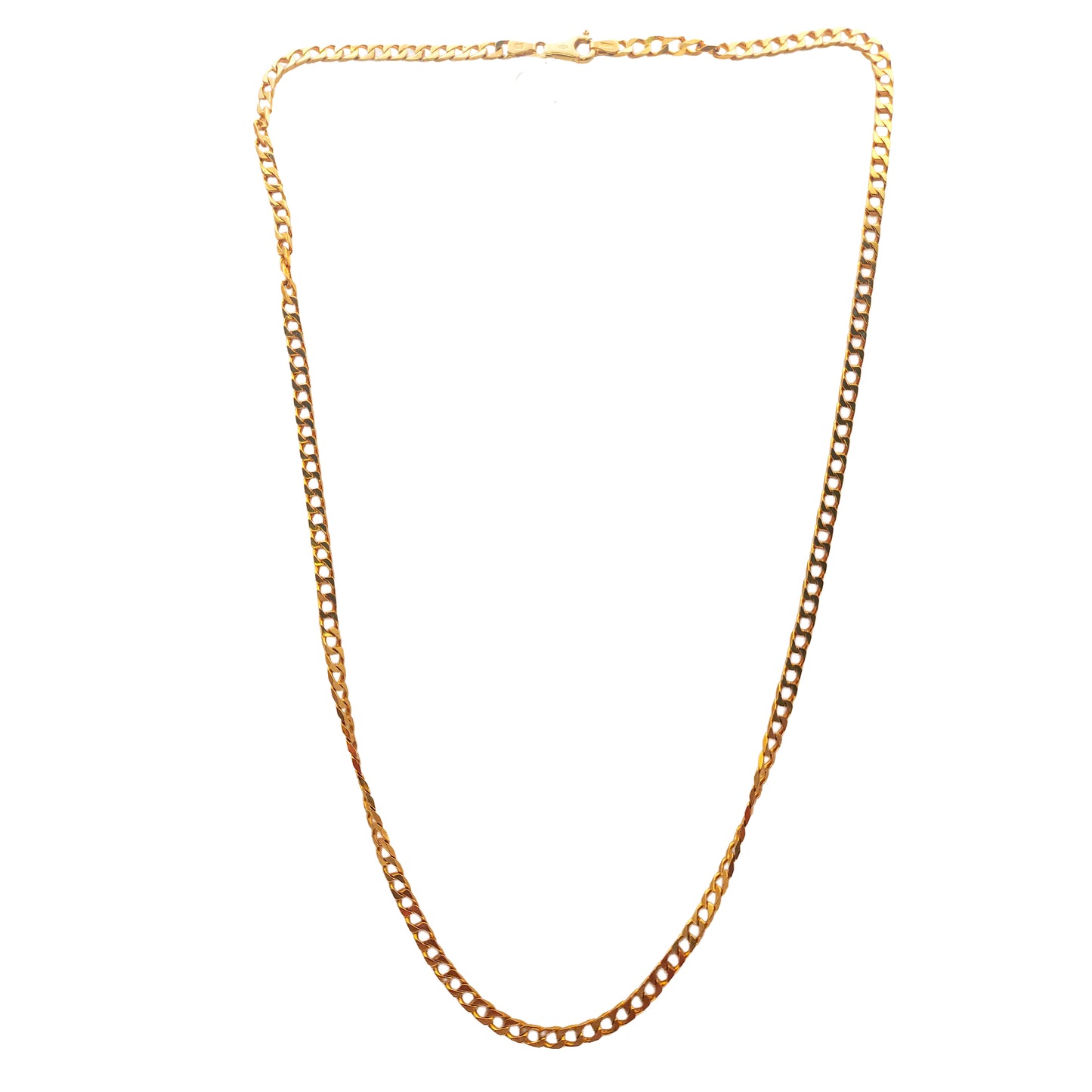 9KT Yellow Gold Curb Chain 13.17GM – Stylish Classic Gold Chain