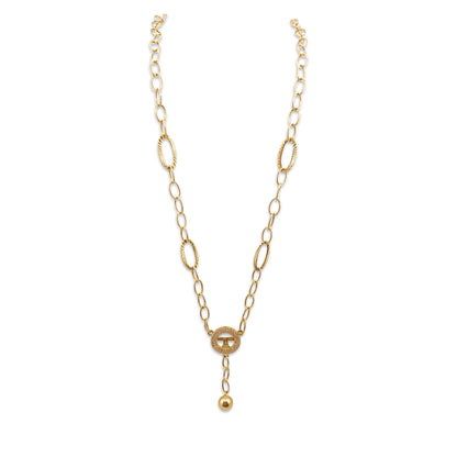 14KT Yellow Gold Tiffany Style Ladies Necklace 6.72GM – Elegant Designer Inspired Gold Jewellery