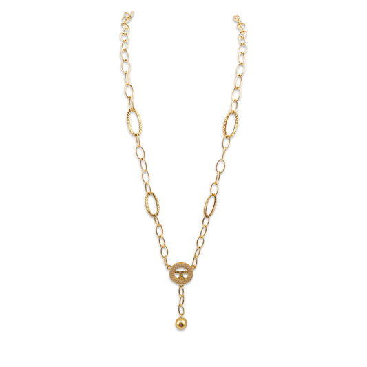 14KT Yellow Gold Tiffany Style Ladies Necklace 6.72GM – Elegant Designer Inspired Gold Jewellery