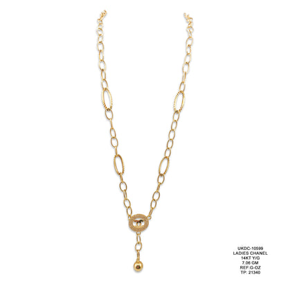 14KT Yellow Gold Chanel Style Ladies Necklace 7.06GM – Luxury Designer Inspired Gold Jewellery