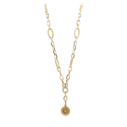 14KT Yellow Gold Bulgari Style Necklace 7.09GM – Luxury Designer Inspired Gold Necklace