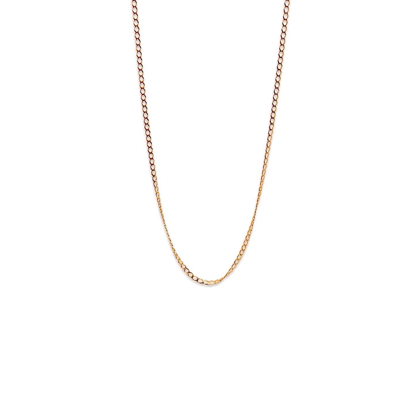 9KT Yellow Gold Curb Chain 2.86GM – Lightweight Classic Gold Chain Necklace