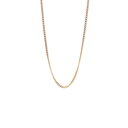 9KT Yellow Gold Curb Chain 2.86GM – Lightweight Classic Gold Chain Necklace