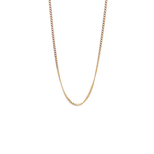 9KT Yellow Gold Curb Chain 2.86GM – Lightweight Classic Gold Chain Necklace