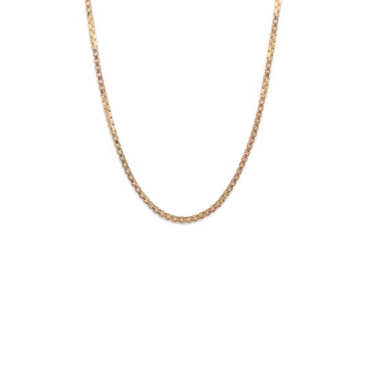 9KT Yellow Gold Box Chain 7.98GM – Premium Gold Box Link Necklace for Men & Women