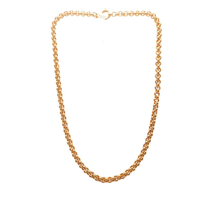9KT Yellow Gold Round Link Belcher Chain 14.00GM – Classic Luxury Gold Chain