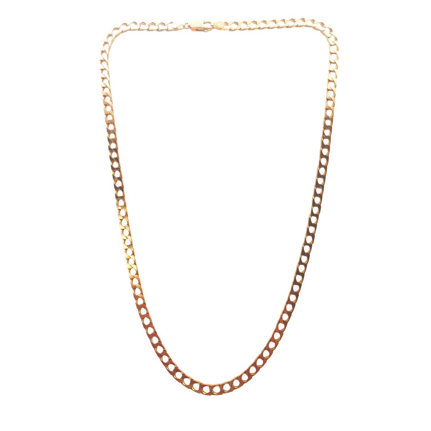 9KT Yellow Gold Square Link Curb Chain 17.50GM – Bold Luxury Gold Chain