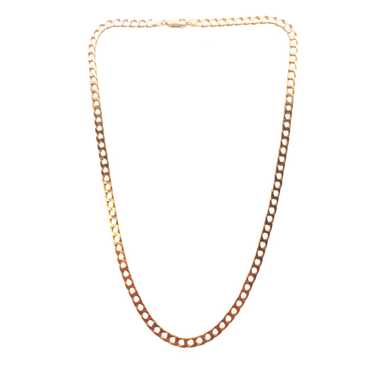 9KT Yellow Gold Square Link Curb Chain 17.50GM – Bold Luxury Gold Chain