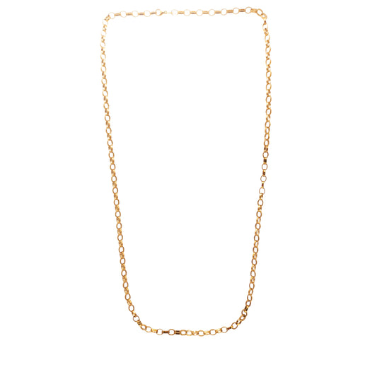 9KT Yellow Gold Oval Link Chain 24.37GM – Elegant Luxury Gold Chain