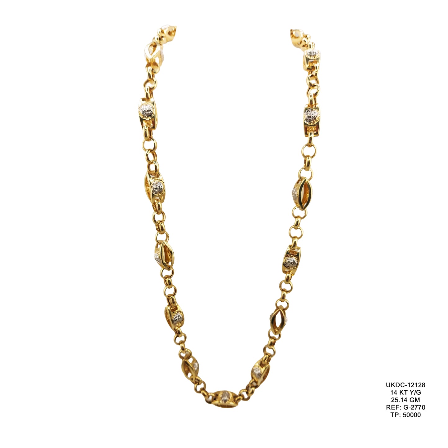 14KT Yellow Gold Chain 25.14GM – Heavy Luxury Gold Jewellery Chain
