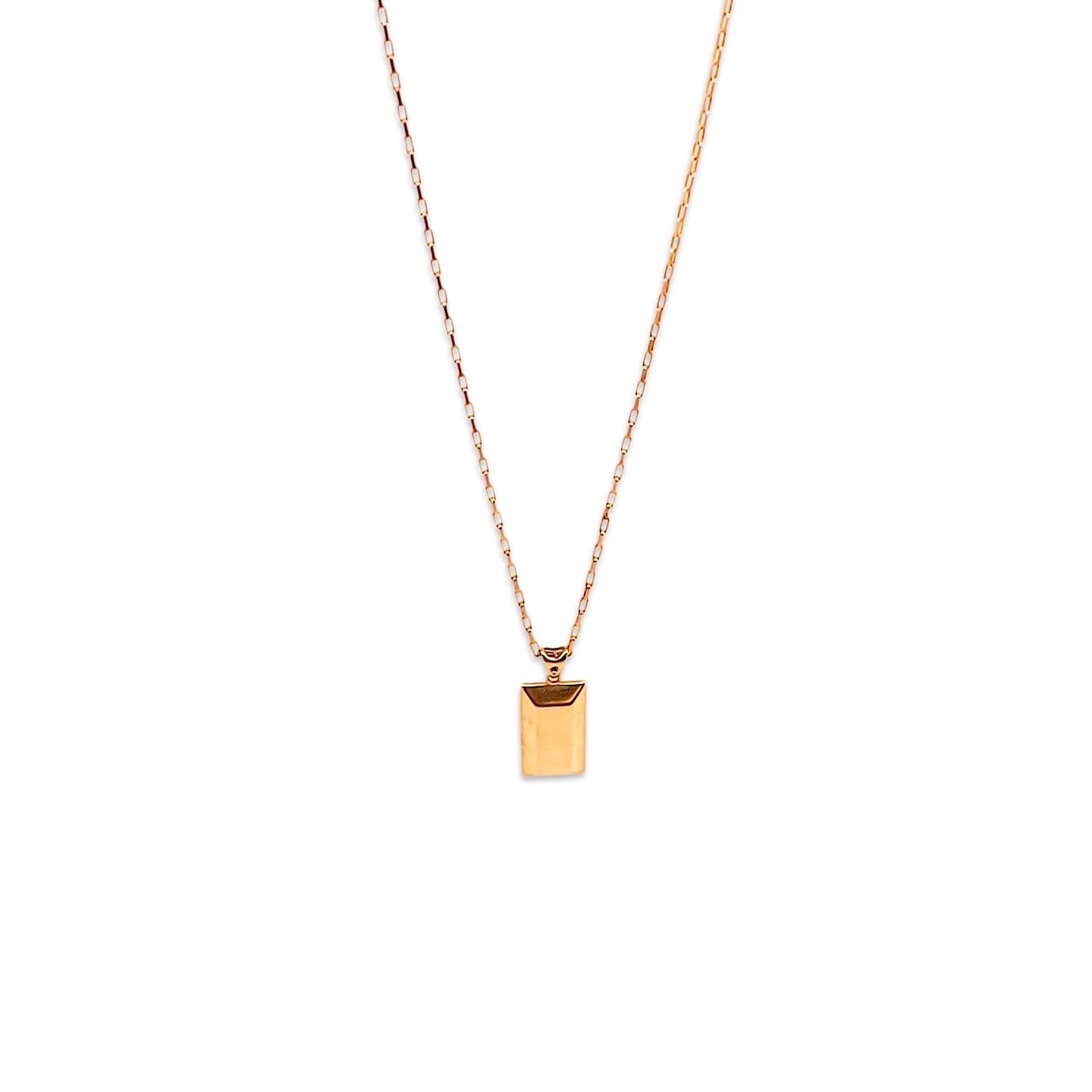 9KT Rose Gold Square Link Belcher Chain 2.46GM – Elegant Designer Gold Necklace