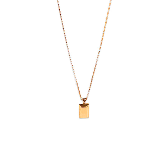 9KT Rose Gold Square Link Belcher Chain 2.46GM – Elegant Designer Gold Necklace