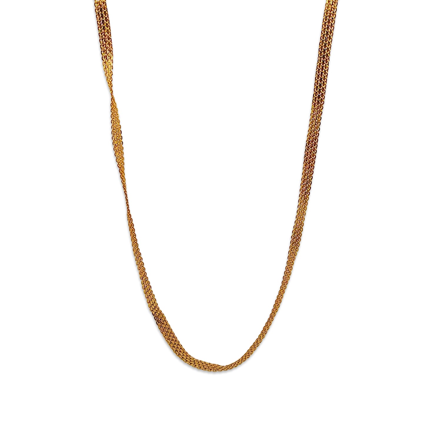 9KT Yellow Gold Box Chain 1.70GM – Elegant Lightweight Gold Chain Necklace