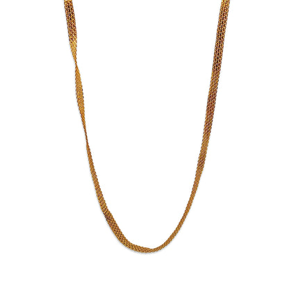 9KT Yellow Gold Box Chain 1.70GM – Elegant Lightweight Gold Chain Necklace