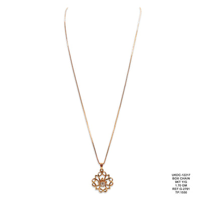 9KT Yellow Gold Box Chain 1.70GM – Elegant Lightweight Gold Chain Necklace