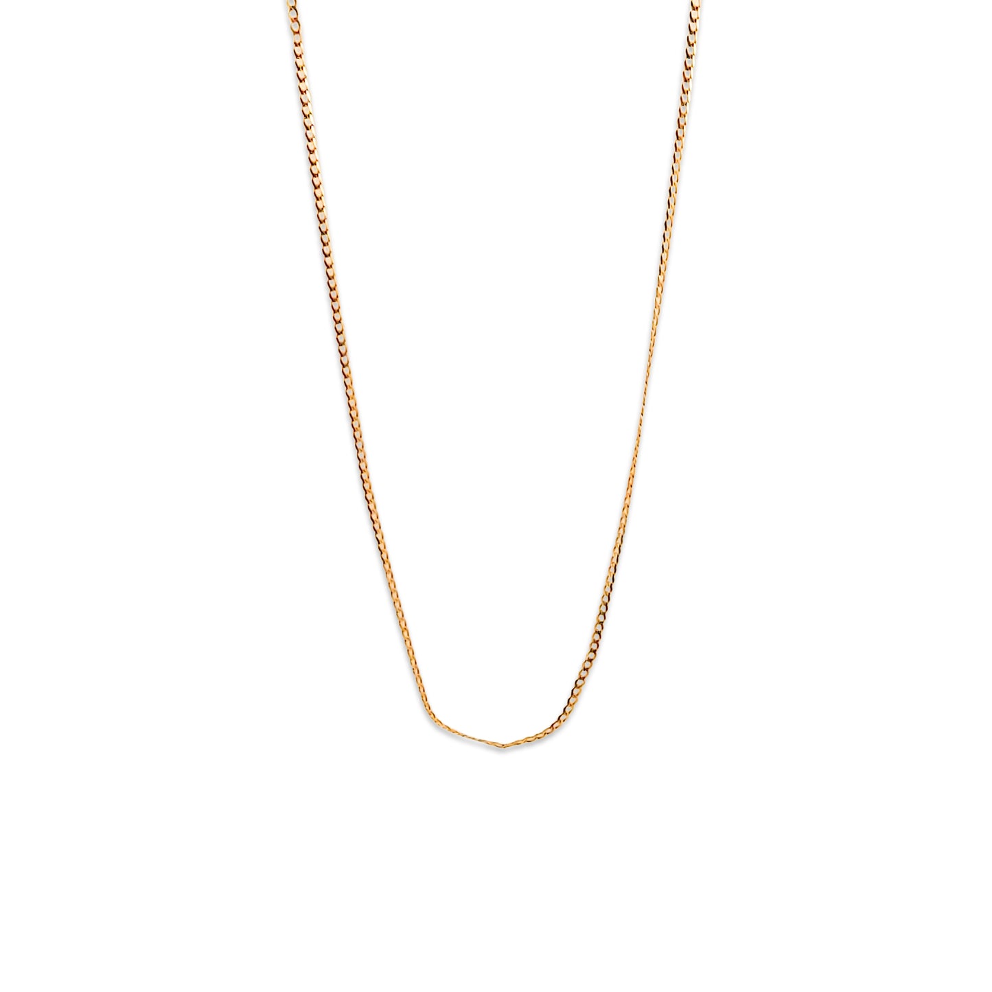 9KT Yellow Gold Curb Chain 1.60GM – Lightweight Classic Gold Chain Necklace