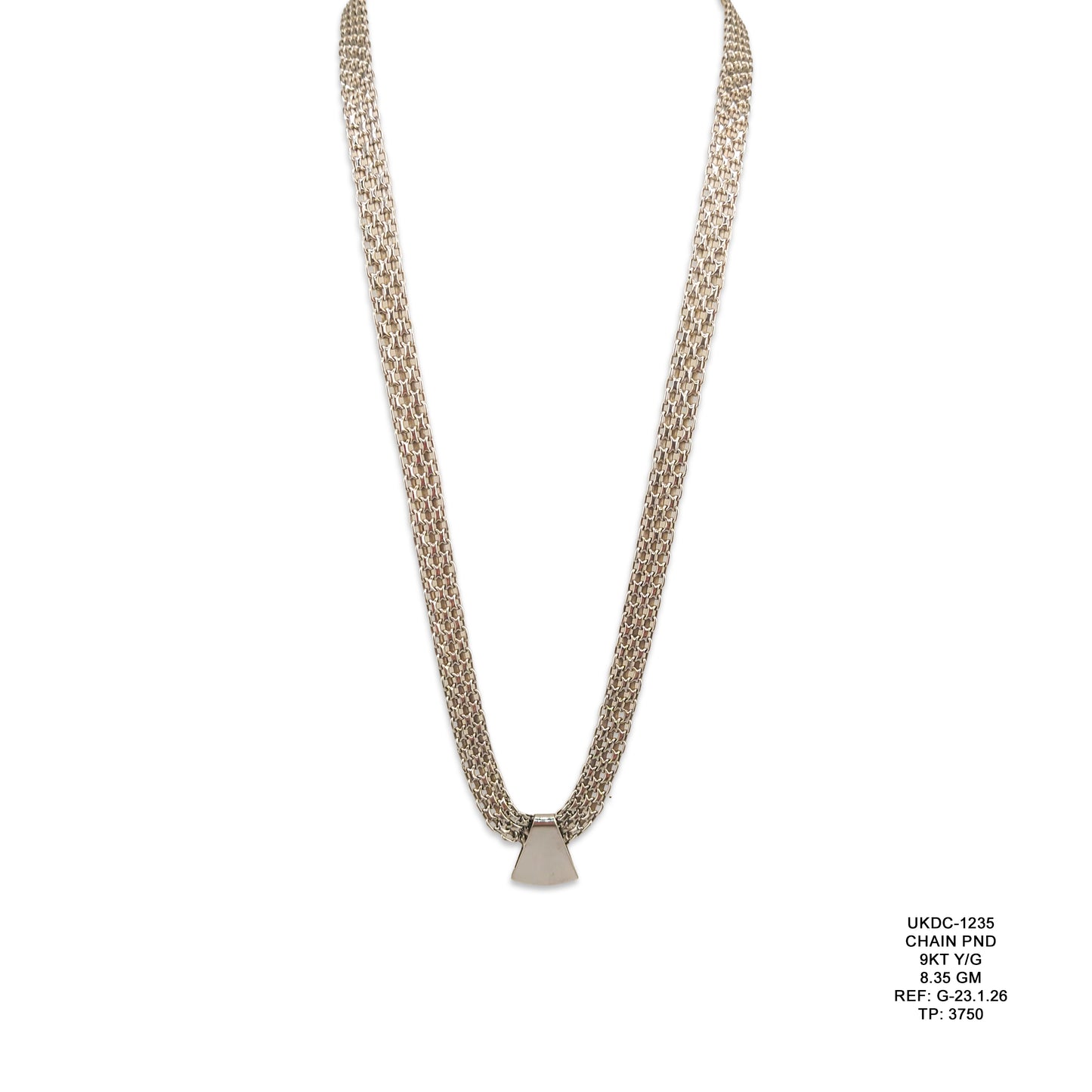 9KT Yellow Gold Chain & Pendant Set 8.35GM – Elegant Gold Necklace with Pendant