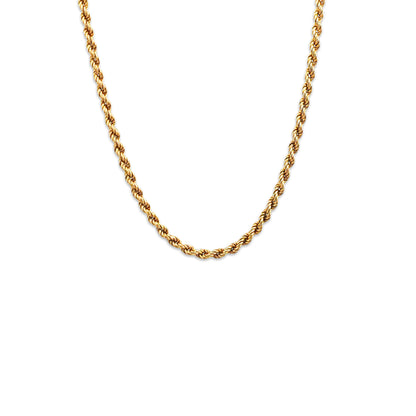 18KT Yellow Gold Rope Chain 9.94GM – Classic Twisted Gold Chain Necklace