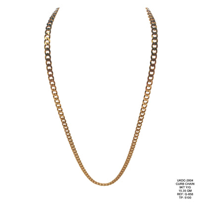 9KT Yellow Gold Curb Chain 15.35GM – Classic Luxury Gold Chain