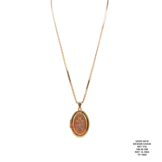 9KT Yellow Gold Designer Chain 198.50GM – Heavy Luxury Gold Statement Chain Necklace