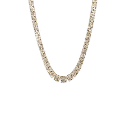 9KT White Gold Miracle Diamond Necklace 13.75GM – Elegant Diamond Style White Gold Necklace