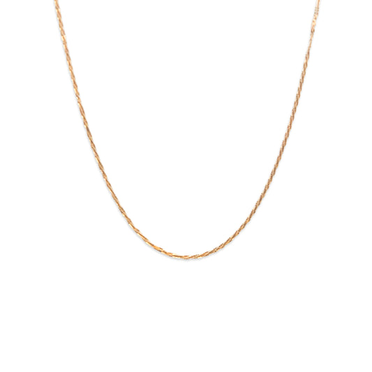 14KT Yellow Gold Disco Chain 1.69GM – Sparkling Lightweight Gold Chain Necklace