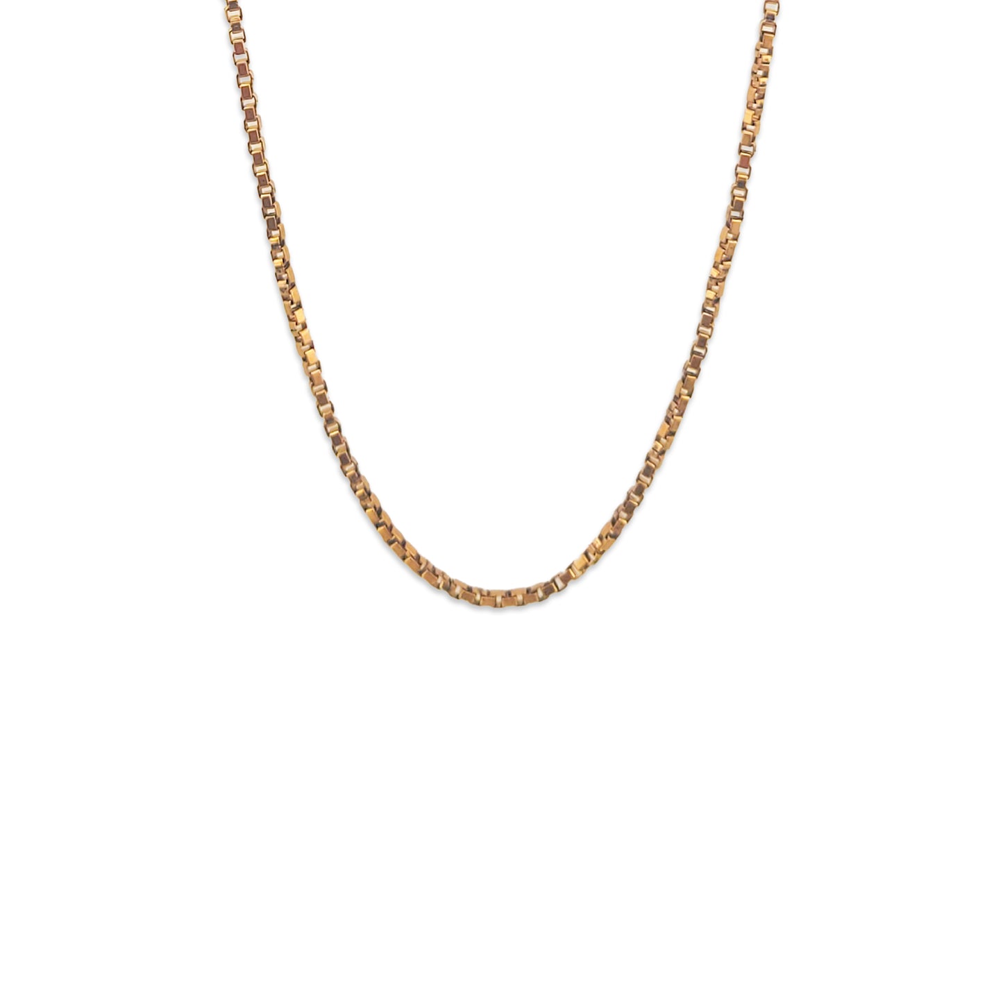 9KT Yellow Gold Box Chain 5.74GM – Elegant Gold Box Link Necklace