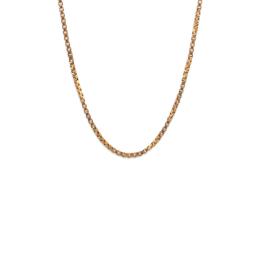 9KT Yellow Gold Box Chain 5.74GM – Elegant Gold Box Link Necklace