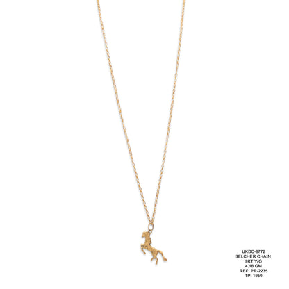 9KT Yellow Gold Belcher Chain 4.18GM – Premium Classic Belcher Link Gold Necklace