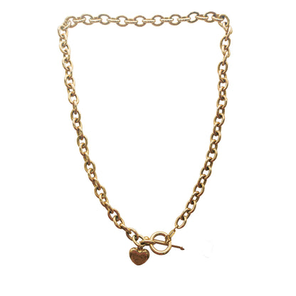 9KT Yellow Gold Heart Design Chain 15.69GM – Elegant Romantic Gold Chain