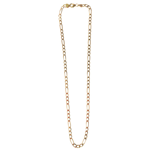 9KT Yellow Gold Figaro Chain 8.91GM – Stylish Lightweight Figaro Gold Chain
