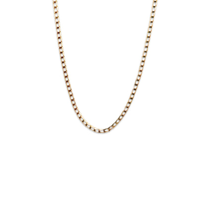 9KT Yellow Gold Square Curb Chain 4.00GM – Modern Square Link Gold Necklace