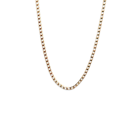 9KT Yellow Gold Square Curb Chain 4.00GM – Modern Square Link Gold Necklace