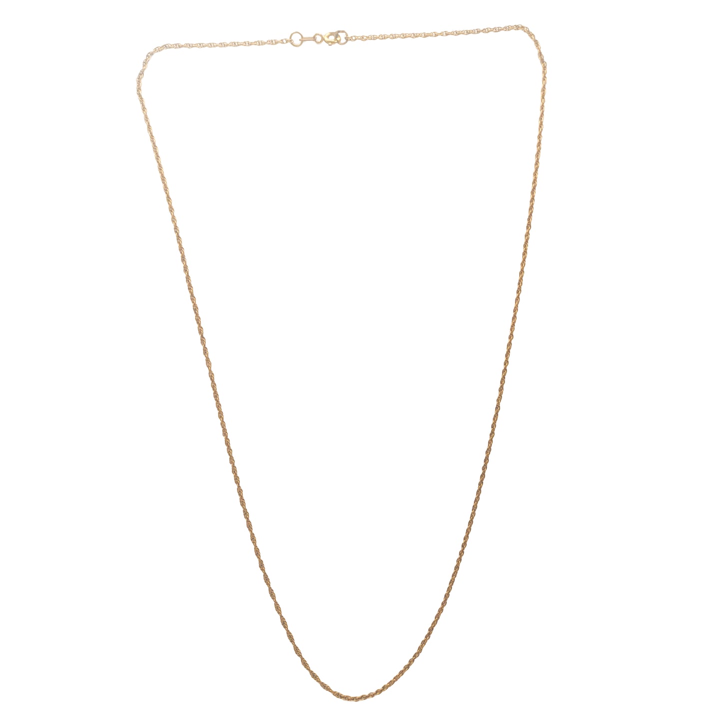 9KT Yellow Gold Rope Chain 2.41GM – Delicate Lightweight Gold Chain